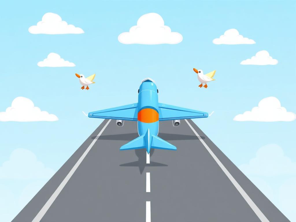 Runway Dodge game — dodge the birds